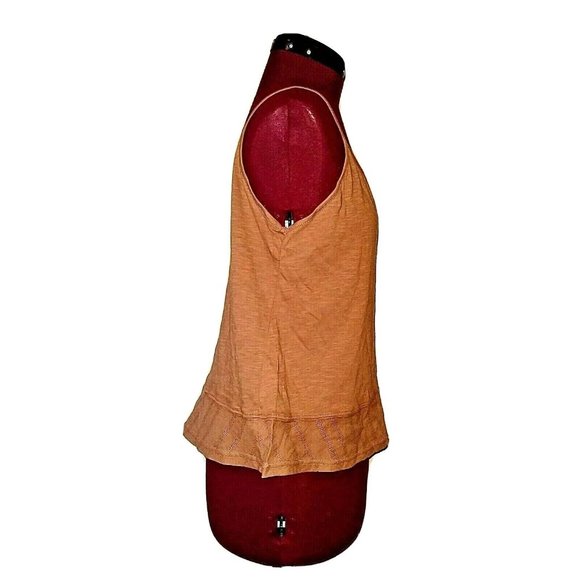 Ten Sixty Sherman Womens Tank Top Size Large Tan Thrush  Flare Hem V Neck - Picture 3 of 7